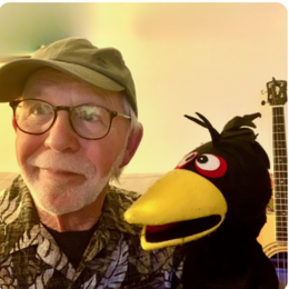 Graham Walker and his bird puppet