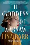 Book cover of The Goddess of Warsaw by Lisa Barr shows the profile of a young woman with blonde hair and red lips looking off into the distance.